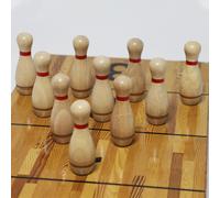 Set di birilli da bowling Shuffleboard, set di bowling in legno, divertente con