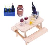 Set Di Birra In Miniatura, Bottiglie Di Per Case Delle Bambole - Bottiglia Per Calici Per Bevande Da,Cestino Di Rosso Birre Botte Di Simulazione Di Cantina Bottiglia Ros