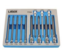Laser Tools Lungo Antimanomissione Punta Torx Presa Set 0.6cmD,1cmD,1.3cmD