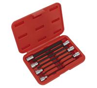 Sealey Estremità a Sfera Esagonale Presa Punta Set 7pc 1cmSq Drive 150mm Metrico