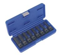 Set Di Bit A Esagono Impattante 8 Pezzi 1/2" Sq Drive - Sealey AK5601 Nuovo