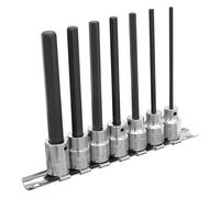 Sealey Esagonale Presa Set di Punte 7pc 1cmSq Guida 110mm Metrico AK62254