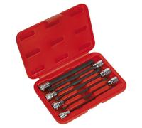 Set Di Bit A Esagono Sealey 7 Pezzi 3/8" Sq Drive 150Mm Metric AK62255