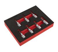 Sealey Esagonale Presa Set di Punte 7pc 1cmSq Drive - Imperial AK6246