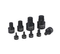Set Di Bit A Spline A Basso Profilo Laser Tools 1/4"D, 3/8"D, 1/2"D 9pc 6725