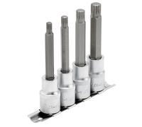 Set Di Bit A Spline Draper 1/2"D 4 Pezzi 100Mm M6 A M12 Anello Zigrinato 16350