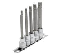 Set Di Bit A Spline Draper 3/8"D 5 Pezzi 100mm M5 A M12 Anello Rullato 16349