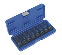 Set Di Bit A Spline Per Chiave A Impatto Sealey 8 Pezzi 1/2" Sq Drive AK5604