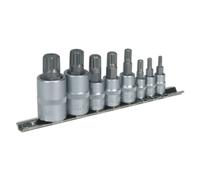 Sealey Scanalate Presa Set di Punte 8pc 0.6cm,1cm & 1.3cmSq Drive AK6214