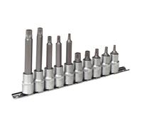 Sealey - Set di bit a spline AK6215 - 10 pezzi - Attacco quadro 1/2"