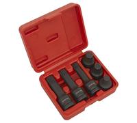 Set Di Bit A Spline Sealey Da 6 Pezzi 1/2" Sq Drive Hubs Sospensione SX052