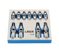 Set Di Bit A Stella Tamperproof U/J Laser 1/4"D, 3/8"D 11 Pezzi 7176