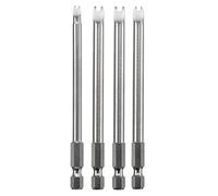 Set di bit di tensione kwb - 4 pezzi 4, 6, 8, 10, ciascuno 100 mm, extra lungo 1/4 di pollice secondo ISO 1173 E 6.3