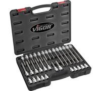 Vigor Steckschlssel-Bit-Einsatz-Set 1/2\ (12.5 mm) 32teilig V1917