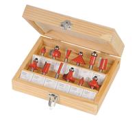 Set Di Bit Per Fresatrice TCT 8Mm Silverline 12 Pezzi