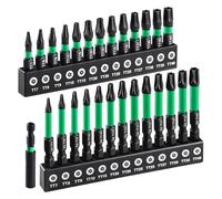 Set di bit Torx, kit di presa di coppia di trapani, 4.92x2.76x0.71 pollici pesanti, design di sicurezza a prova di manomissione, acciaio in tempesta di precisione per automobili, familiari, costruzion