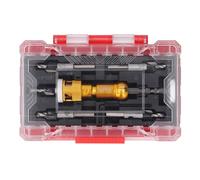 Set di bit trapano contropiede, 5 pezzi 82 gradi, 3/16x1 / 2 a 1 / 8x3 / 8 pollici - arresto di profondità regolabile, gambo esadecimale a rilascio rapido, lavorazione del legno e