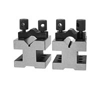 Set di blocchetti di riscontro, 2 pezzi V-Block Ground Pair con set di morsetti, coppia di precisione abbinata 35x35x30mm 90° Machinist Multi-use Gauge Gage Tool