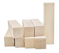 Set di Blocchetti in Legno di Tiglio da Scolpire e Intagliare - 8 Pezzi Kit per Intaglio e Lavorazione del Legno
