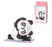 Set di blocchi da costruzione a forma di panda yoga, kit di montaggio per la casa e l'ufficio, ornamento creativo e regalo di compleanno per adulti (380 + pezzi)