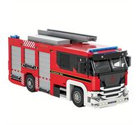Set di Blocchi da Costruzione Autopompa, di Blocchi da Costruzione Serie Ingegneria Antincendio, per e l'Esposizione degli Appassionati di Blocchi da Costruzione, Regalo per Appassionati 66036
