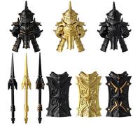 Set di blocchi da costruzione per armatura pesante del cavaliere medievale (27 pezzi) - Accessori da collezione per mini personaggi, armi medievali durevoli e armature per esposizione e scene di