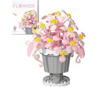 Set di Blocchi da Costruzione per Bouquet Mini Fiori Bonsai Mattonciniset di Mini Blocchi di Costruzione Adatti A Bambini E Bambine di Età Superiore Ai 10 Anni