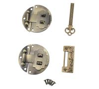 Set di Blocchi di Chiusura Hasp, Lega di Chiusura a Battito di Zinco Hasp Chiusure e Lucchetti Facili Installazione Vintage Lucchetto Vintage per la Creazione di Mestieri (7 cm