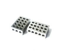 set di blocchi di misura, 2 pz 25x50x75mm Block Gauge 23 Fori In Acciaio Temprato 1-2-3 "Precisione Abbinato Macchinista Strumento di Lavorazione Del Legno for Il Layout &(B Metric 255075)