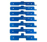 set di blocchi di misura, Confezione da 7 barre di configurazione del tavolo for for router di precisione in lega di alluminio, misura della profondità, blocco del calibro, utensili manuali fai-da-te