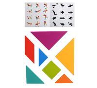 Set di blocchi di modelli in legno Tangram per bambini Giocattoli educativi