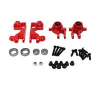 Set di blocchi di sterzo rc yiziseccce, parti di sostituzione ad alta resistenza in lega di alluminio, per slitta, per auto RC in scala 1/10, accessori Cup C resistente aggiornati (Rosso)