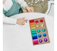 Set di blocchi in legno acrilico scintillante gioco di impilamento