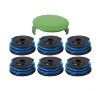 Set di bobine e tappi compatibili per decespugliatori Greenworks, 6 bobine per tosaerba con potenza di taglio da 27 piedi