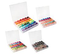 Set di bobine preavvolte per macchina da cucire, 144 colori, con scatola organizer per macchina da cucire, filo da ricamo, filo da ricamo per macchine preavvolte