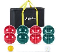 Set di bocce ufficiali da 90 mm, dimensioni regolamentari, per competizioni professionali di tornei, giochi all'aperto con 8 palline, pallino, borsa per il trasporto, corda di misurazione (2-8