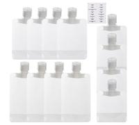 Set di Boccette da Viaggio Pel, 30ml 50ml 100ml Ricaricabili | Dosaggio una Mano, per Crema Viso e Balsamo, Etichetta Adesiva, per Viaggio e Campeggio
