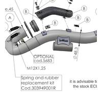 Set di boccole di ricambio LeoVince SMF150, in acciaio inox