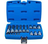 Set di boccole e punte, 18 pezzi, 6,3 mm (1/4), 12,5 mm (1/2), dentatura multipla interna XZN, versatilità e Pr - D-Work