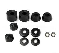Set di boccole per cuscinetti per skateboard e camion, per assi da 17,8 cm, compatibili con skateboard, longboard, Landsurf, materiale PU, durezza 92A, prestazioni (nero)