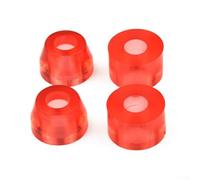 Set di boccole per skateboard e longboard, in poliuretano, forma affusolata e cilindrica, ammortizzatore, durezza multipla, 4 pezzi, compatibili con la maggior parte dei camion, rosso, nero, giallo