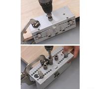 Set di boccole per trapano in acciaio inossidabile (4-10 mm) per dima di tassello M14, localizzatore guida per foratura del legno 3 in 1 per un posizionamento preciso dei fori (4 mm)