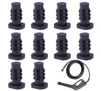 Set di boccone terminali per tubi - Capre per tubi da 10 pezzi 8 mm, si adatta alla candela di irrigazione in plastica in plastica, splast | Parti di terminazione del tubo pratiche per il