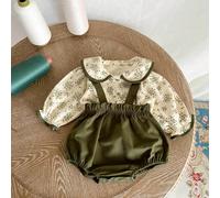 Set di body e top con colletto Peter Pan e stampa floreale per bambine, autunno 2024 6-9M,9-12M,12-18M,18-24M,3-6MFloreale,FiorelliniMiscele di cotone