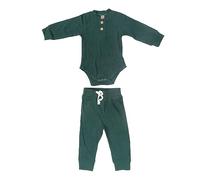 Set di Body per bebè a Maniche Lunghe in Morbido Cotone per Ragazzi e Ragazze con Design a un Pezzo, Abiti Verdi Alla Moda per Natale