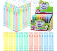 Set di bolle di sapone per bambini, 48 pezzi, mini bolle di sapone, bacchette per bolle di sapone, giocattoli, bolle colorate per matrimoni, feste di scuola, giardino, carnevale, regalini