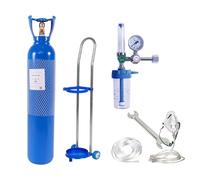 Set di bombole di ossigeno portatile con maschera e carrello per supporto respiratorio