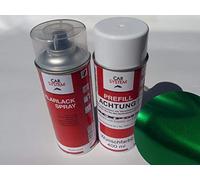 Set di bomboletta spray da 400 ml di vernice base Candy verde 2 metallizzato + vernice trasparente per auto Tuning