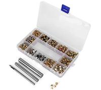 Set di Borchie Colorate Miste, Rivetti per Accessori di Abbigliamento, 1 Scatola Organizzativa - Facile da Usare, Ideale per Progetti Fai da Te e Decorazioni