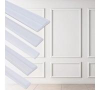 Set di bordure decorative autoadesive per pareti, strisce decorative 3D prefabbricate, adatte per la decorazione delle pareti interne, bordature autoadesive e pareti di sfondo per TV, divano e testier